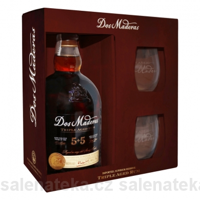 SALENAtéka - pivotéka & vinotéka - Letovice Boskovice Blansko - rum DOS MADERAS 5+5y Barbados 40% 0,7l + 2x sklo