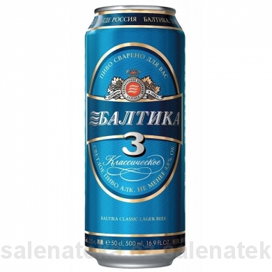 SALENAtéka - pivotéka & vinotéka - Letovice Boskovice Blansko - BALTIKA No3 pivo 4,8% 1l plech